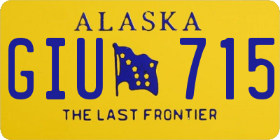 AK license plate GIU715