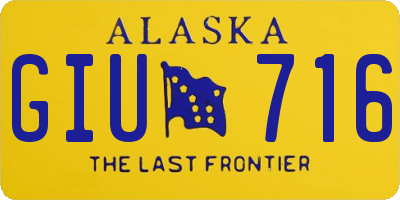 AK license plate GIU716