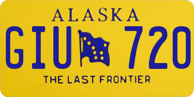 AK license plate GIU720