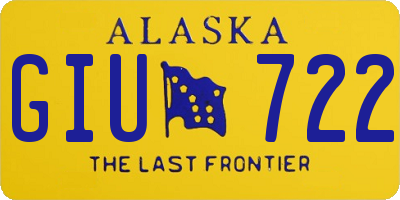 AK license plate GIU722