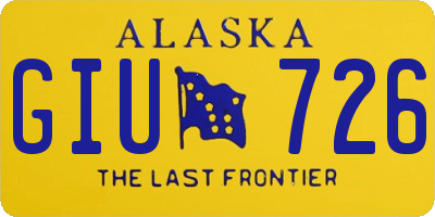 AK license plate GIU726