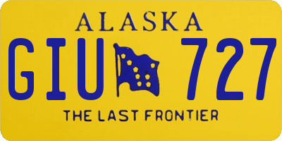 AK license plate GIU727