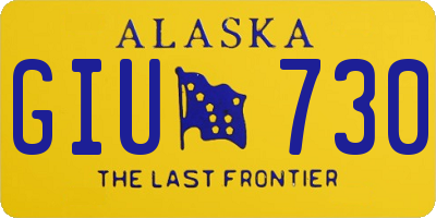 AK license plate GIU730