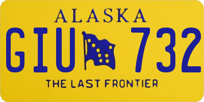 AK license plate GIU732