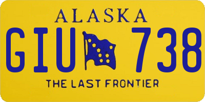 AK license plate GIU738