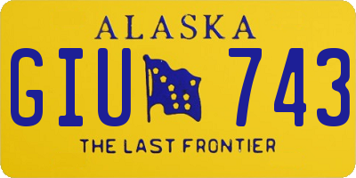 AK license plate GIU743
