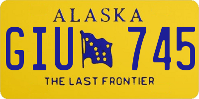 AK license plate GIU745