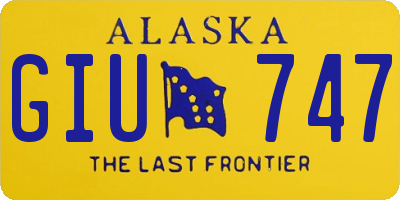 AK license plate GIU747