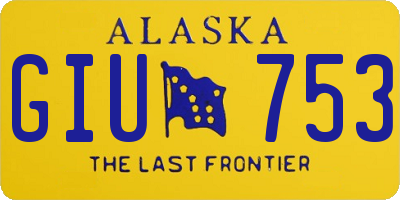 AK license plate GIU753