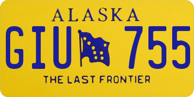 AK license plate GIU755