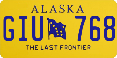 AK license plate GIU768