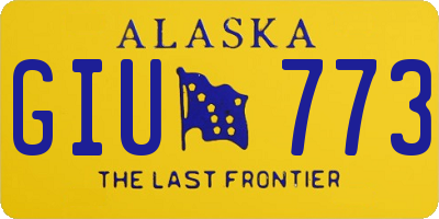 AK license plate GIU773
