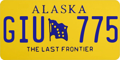 AK license plate GIU775