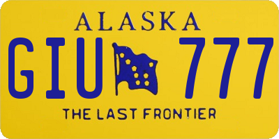 AK license plate GIU777