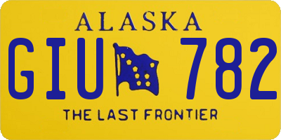 AK license plate GIU782