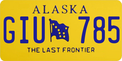 AK license plate GIU785