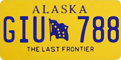 AK license plate GIU788