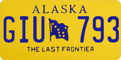 AK license plate GIU793