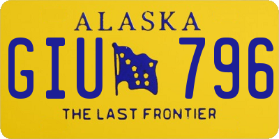AK license plate GIU796