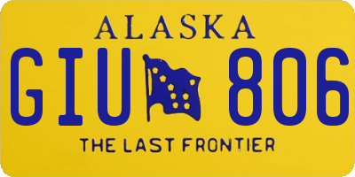 AK license plate GIU806