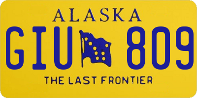 AK license plate GIU809