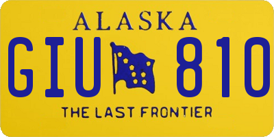 AK license plate GIU810