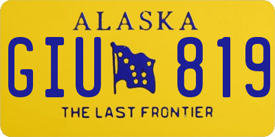 AK license plate GIU819