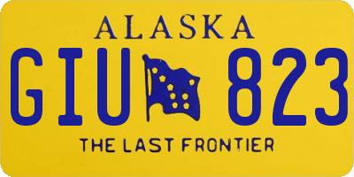 AK license plate GIU823