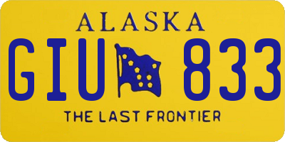 AK license plate GIU833