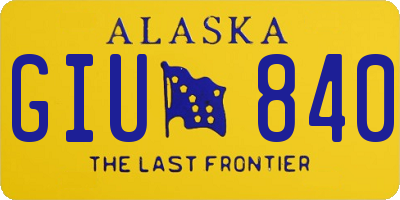 AK license plate GIU840