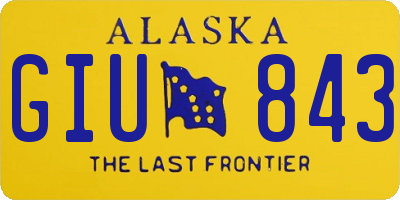 AK license plate GIU843