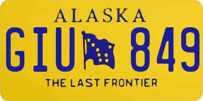 AK license plate GIU849
