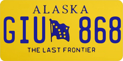 AK license plate GIU868