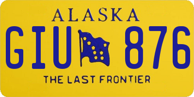 AK license plate GIU876