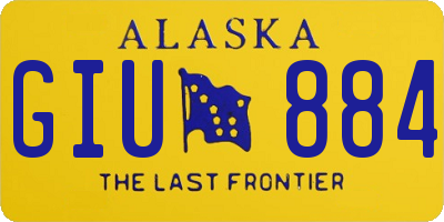 AK license plate GIU884