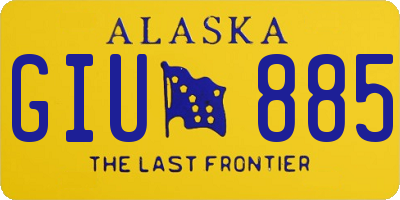 AK license plate GIU885