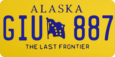 AK license plate GIU887