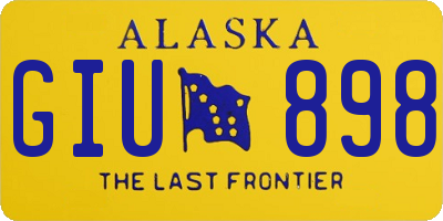 AK license plate GIU898