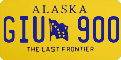 AK license plate GIU900