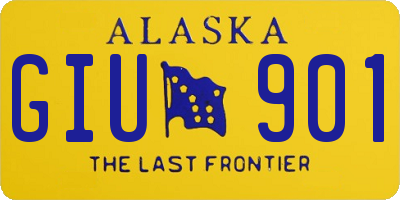 AK license plate GIU901