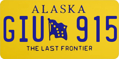 AK license plate GIU915