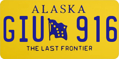 AK license plate GIU916