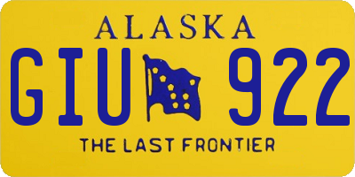 AK license plate GIU922