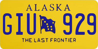 AK license plate GIU929