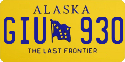 AK license plate GIU930