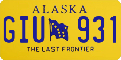 AK license plate GIU931