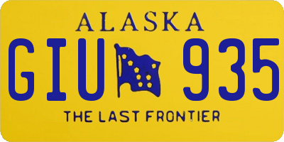 AK license plate GIU935