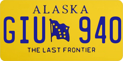 AK license plate GIU940