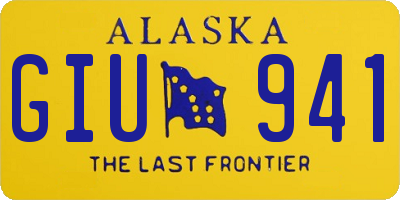 AK license plate GIU941