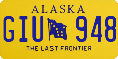 AK license plate GIU948